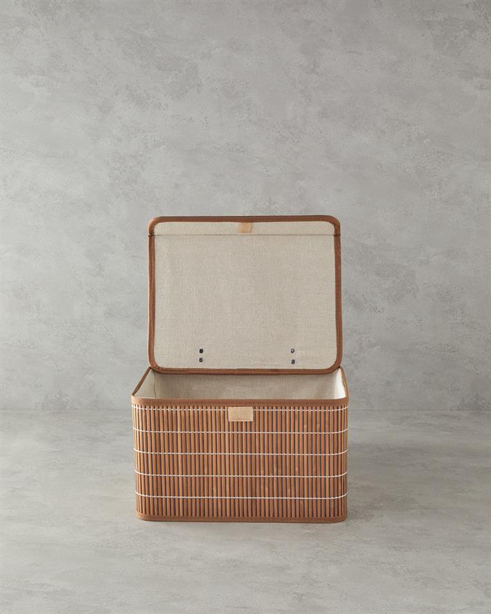 Hardwood Bambu Saklama Kutusu Kahve
