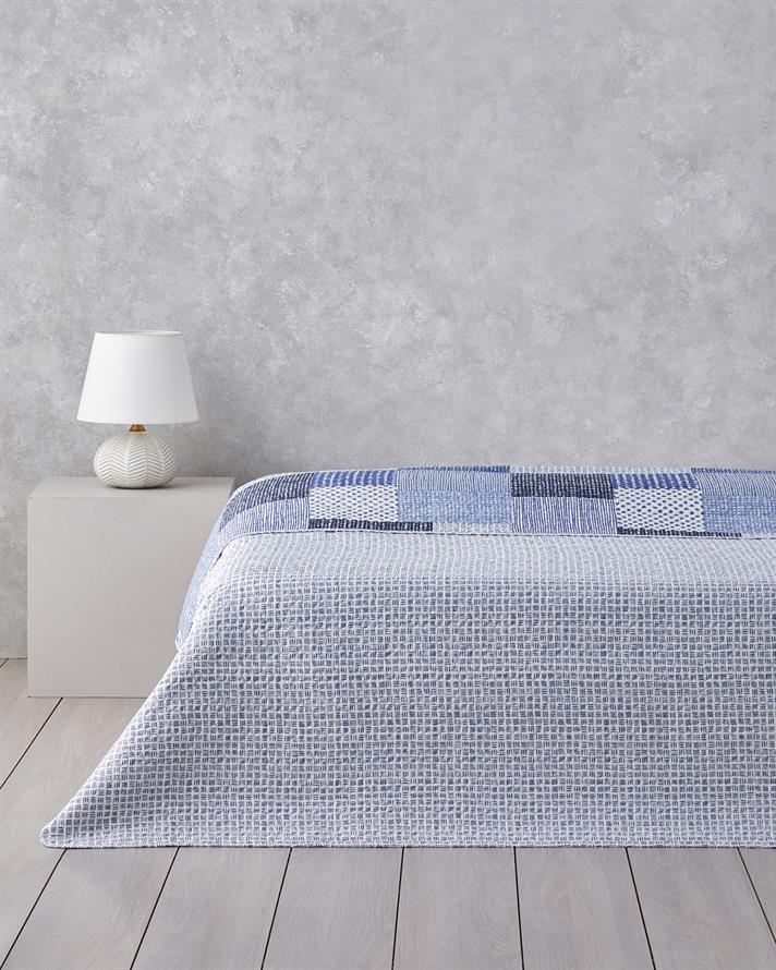 Harlem Tek Kişilik Çok Amaçlı Örtü 160x220 cm Lacivert