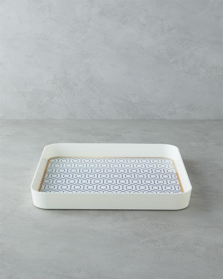 Harmonic Gold PP Kaydırmaz Tepsi 34 cm Lacivert – Gold