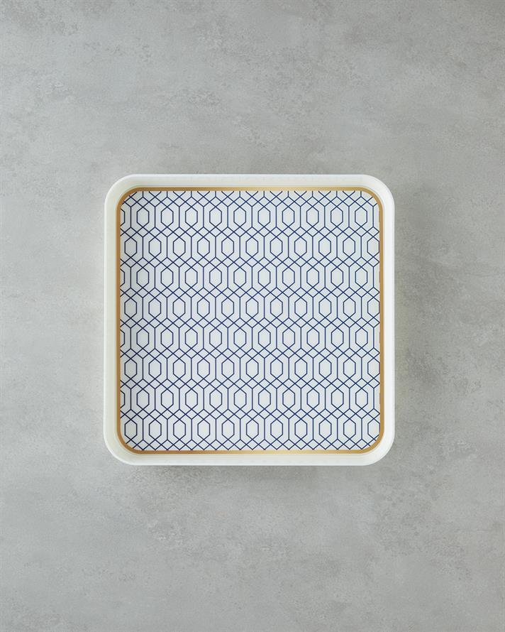 Harmonic Gold PP Kaydırmaz Tepsi 34 cm Lacivert – Gold