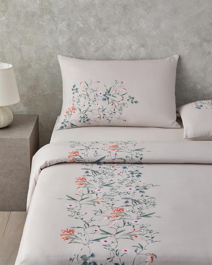 Harmony Garden Krep Super King Plus Çarşaflı Nevresim Takımı 260X240 cm Su Yeşili