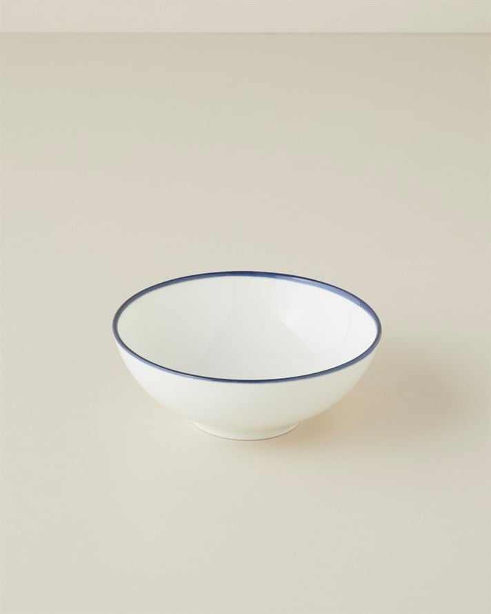 Harmony Talavera Porselen Kase 14 cm Beyaz - Lacivert
