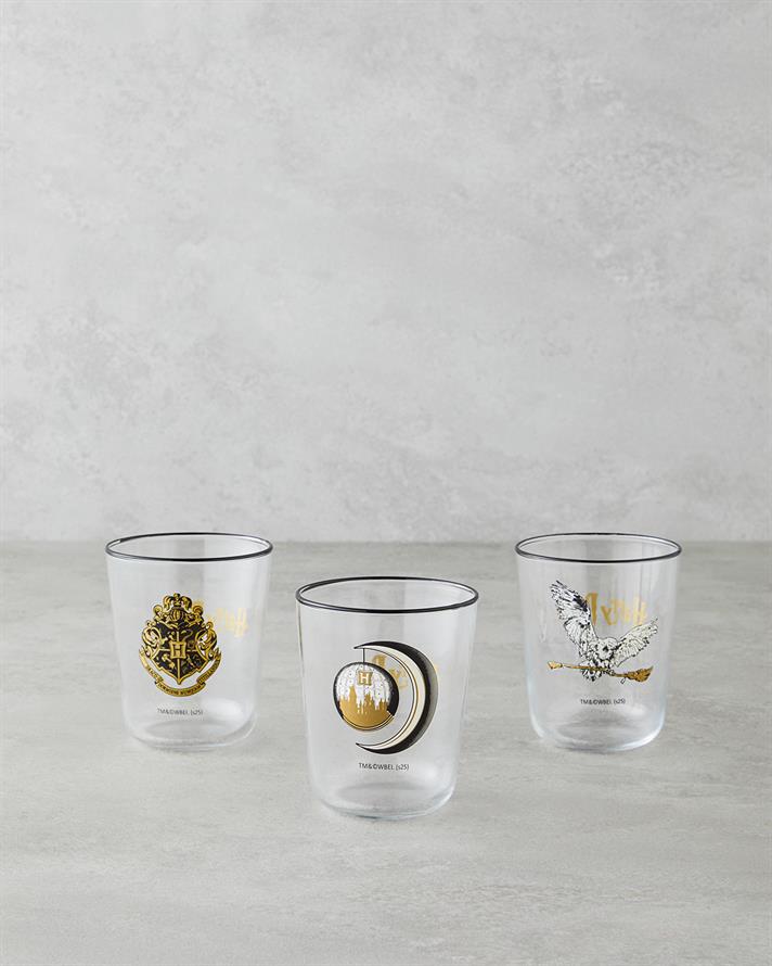 Harry Potter Cam 3lü Lisanslı Bardak 315 Ml Renkli