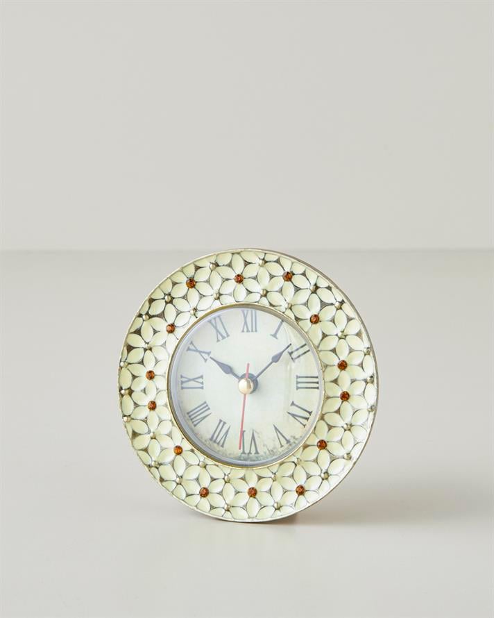 Hayden Metal Masa Saati 9 cm Krem