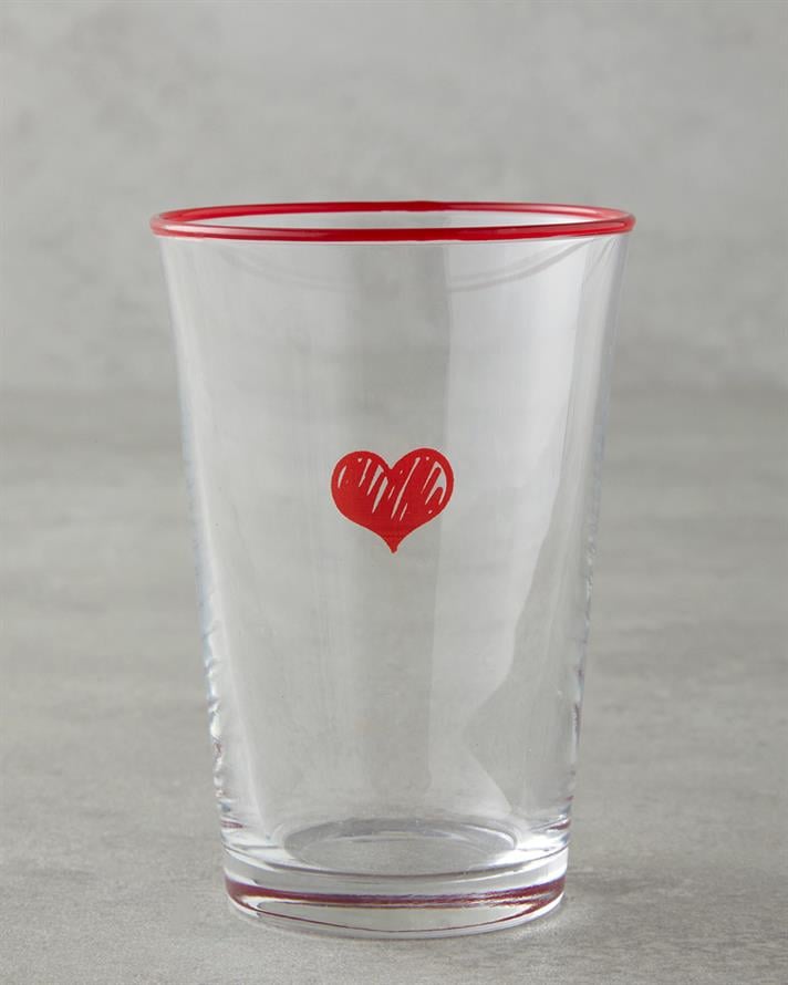 Heart Cam 3lü Bardak 290 ml Kırmızı