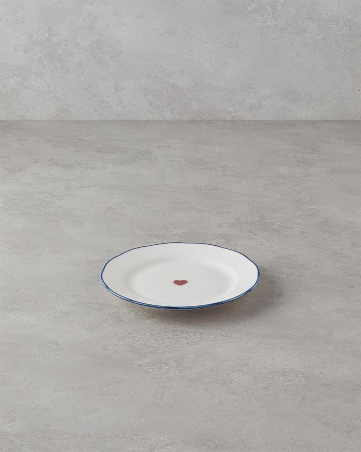 Heartfelt Bone Porselen Pasta Tabağı 19 cm Mavi