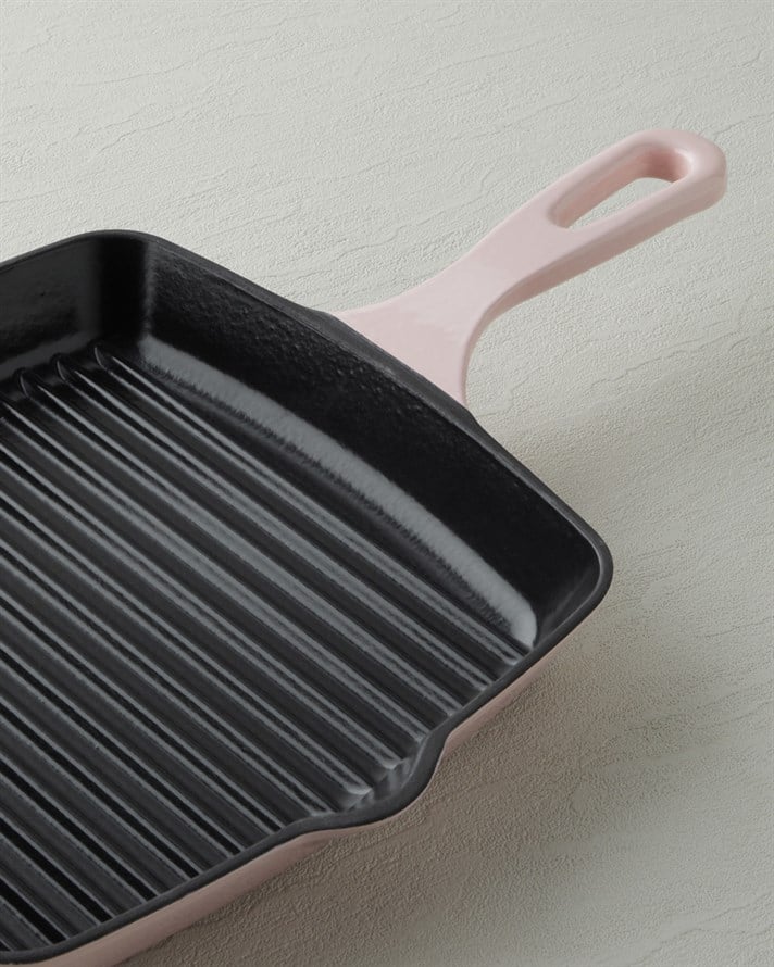 Hecha Demir Döküm Izgara Tava 26 cm Pembe