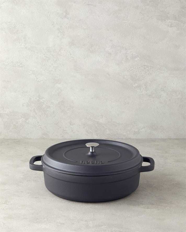 Hecha Demir Döküm Mini Tencere Siyah