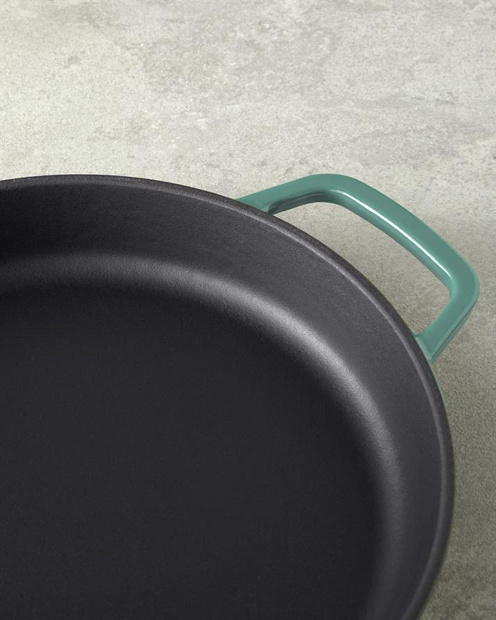 Hecha Demir Döküm Sahan 20 cm Biberiye Yeşili