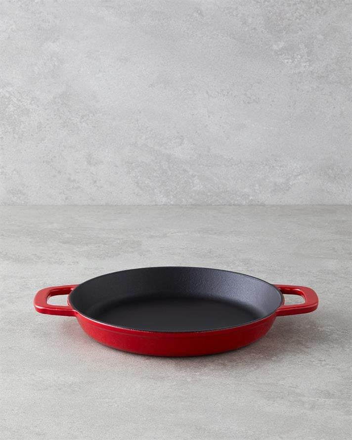 Hecha Demir Döküm Sahan 20 cm Kırmızı