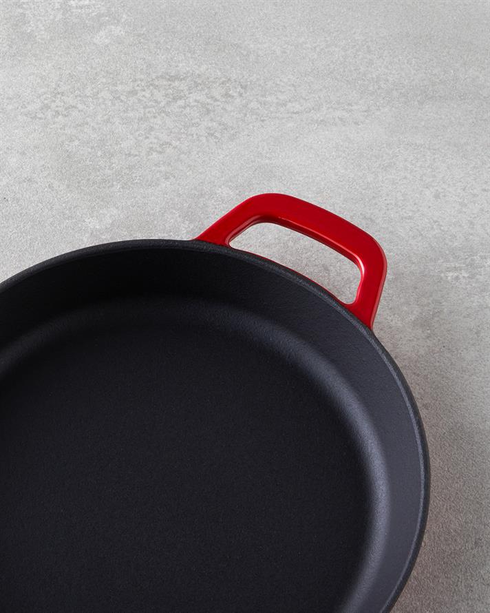 Hecha Demir Döküm Sahan 20 cm Kırmızı