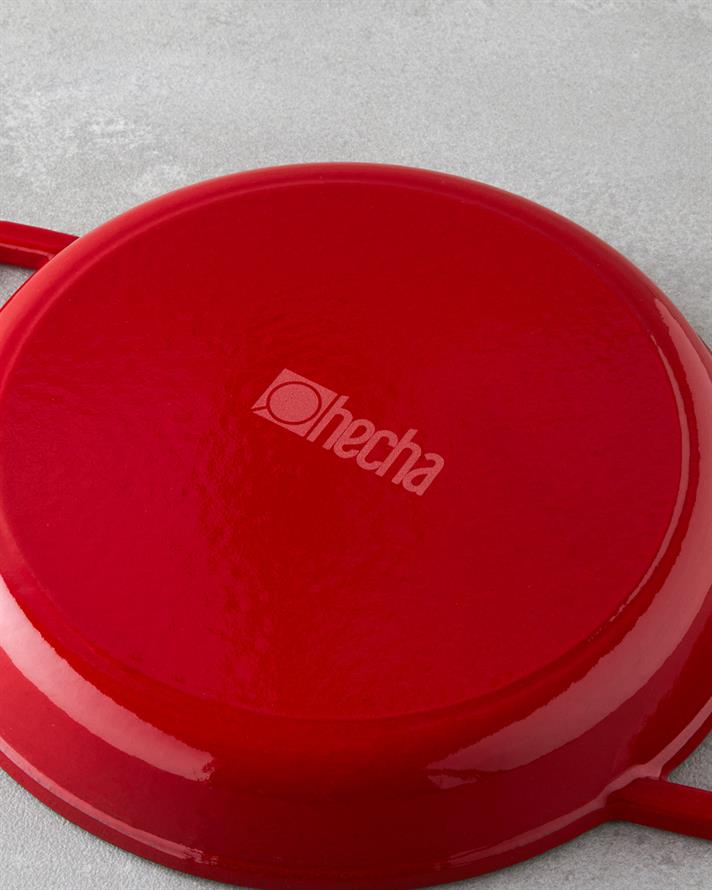 Hecha Demir Döküm Sahan 20 cm Kırmızı