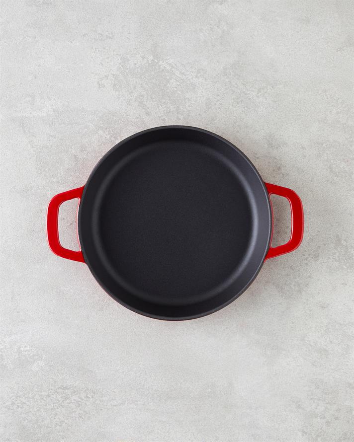 Hecha Demir Döküm Sahan 20 cm Kırmızı