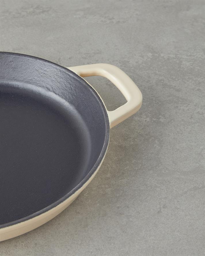 Hecha Demir Döküm Sahan 20 cm Krem