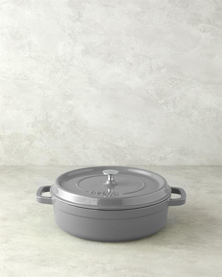 Hecha Demir Döküm Tencere Gri