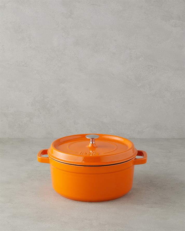 Hecha Demir Döküm Tencere Turuncu