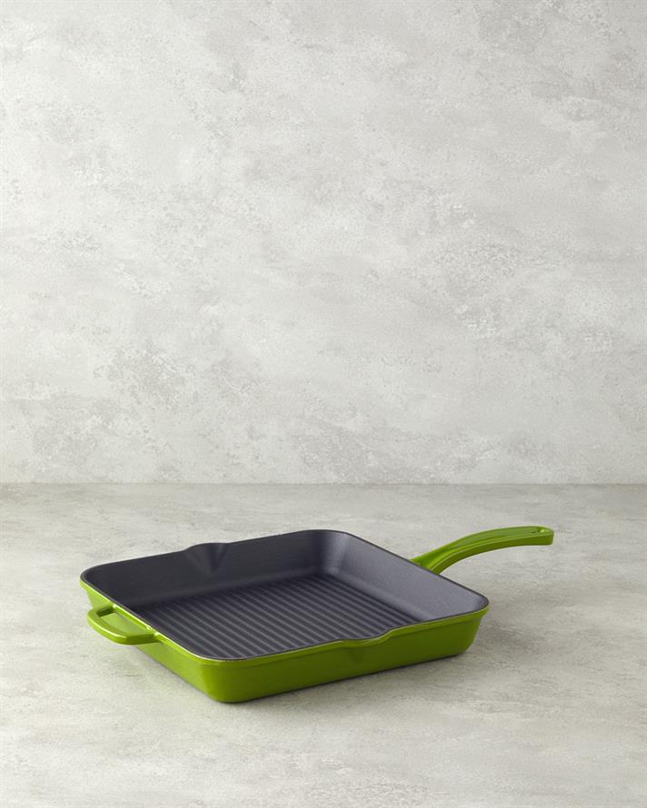 Hecha Demir Döküm Izgara Tava Yeşil