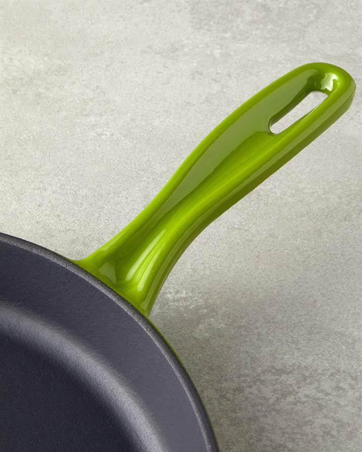 Hecha Demir Döküm Yuvarlak Tava 28 cm Yeşil