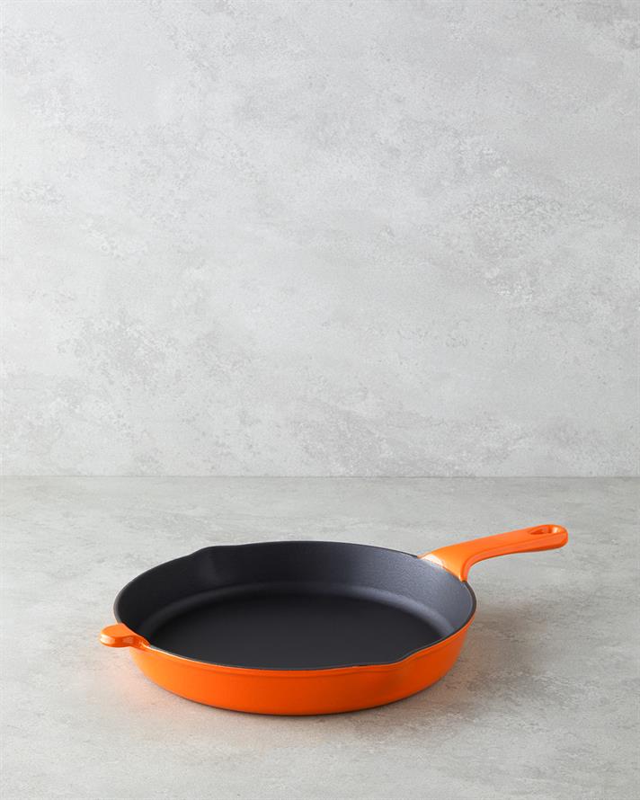 Hecha Demir Döküm Tava Turuncu