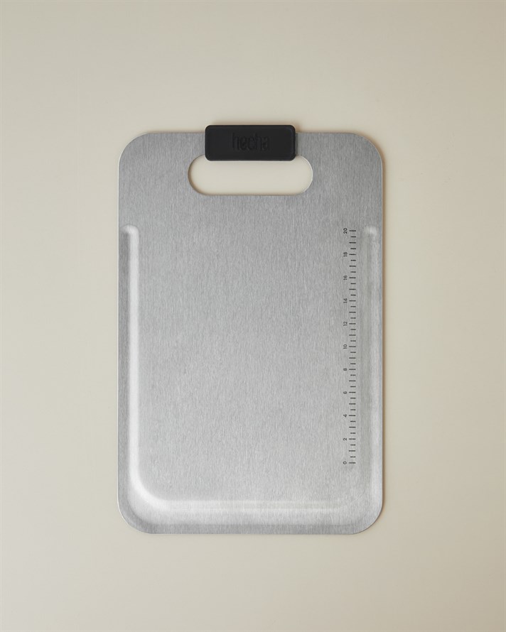 Hecha Master Cut Paslanmaz Çelik Kesme Tahtası 34,5x22,2 cm Siyah