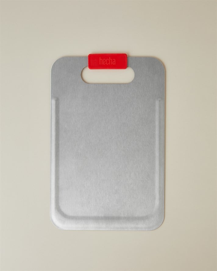 Hecha Master Cut Paslanmaz Çelik Kesme Tahtası 34,5x22,2 cm Kırmızı