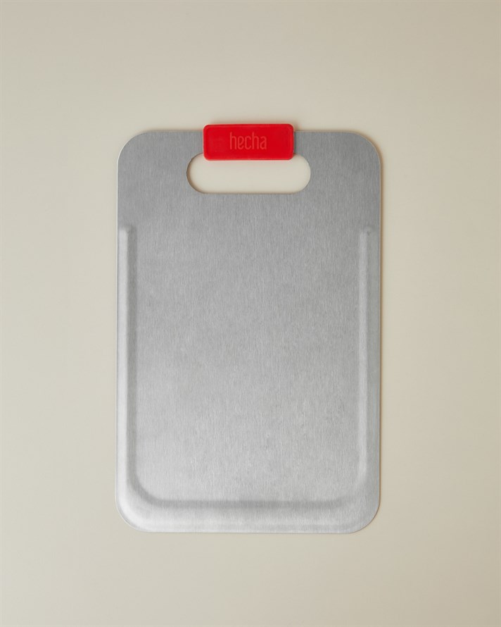 Hecha Master Cut Paslanmaz Çelik Kesme Tahtası 34,5x22,2 cm Kırmızı