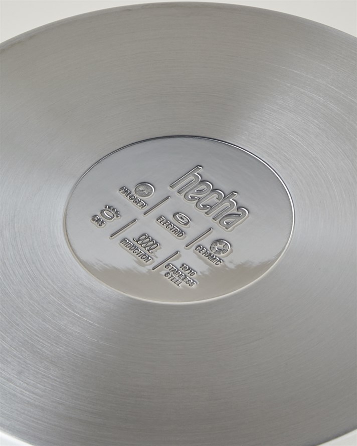 Hecha Paslanmaz Çelik Kapaklı Sos Tenceresi 18x9 cm Silver