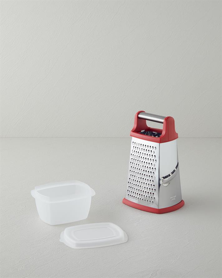 Hecha Paslanmaz Çelik Rende 24.5 cm Kırmızı