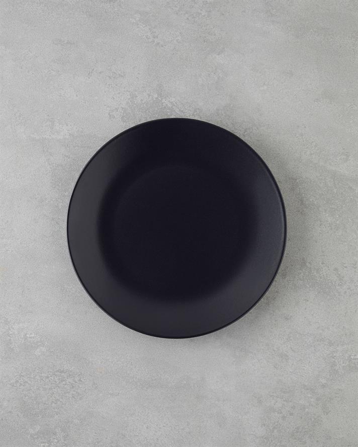 Hecha Seramik Yemek Takımı 4 Parça Tek Kişilik Siyah