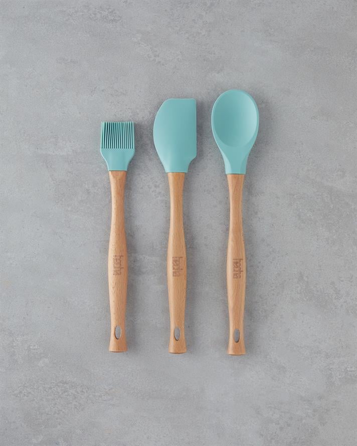 Hecha Silikon 3 Parça Servis Seti 28x32.5x31 cm Yeşil