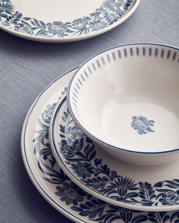 Helis Seramik Yemek Takımı 16 Parça 4 Kişilik Mavi