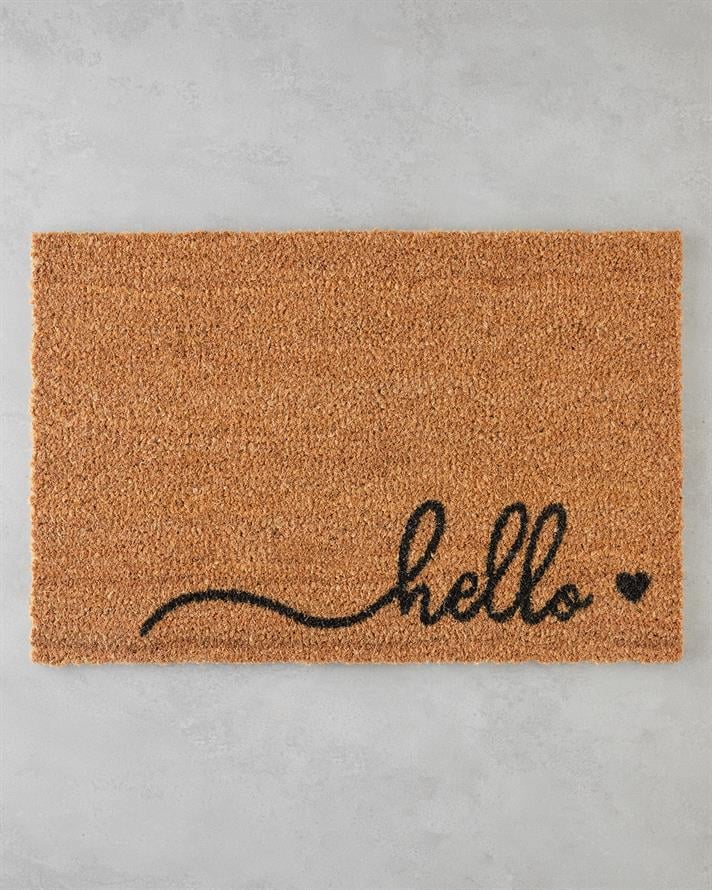 Hello New Day Kapı Önü Paspası 40x60 cm Natural