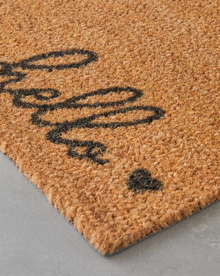 Hello New Day Kapı Önü Paspası 40x60 cm Natural