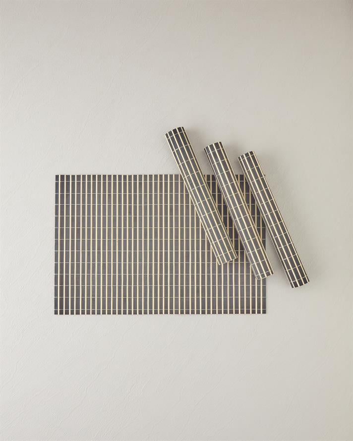 Henna Bambu 4lü Amerikan Servis 30x45 cm Siyah