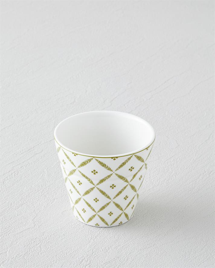 Herbal New Bone China Bardak 230 ml Beyaz - Yeşil