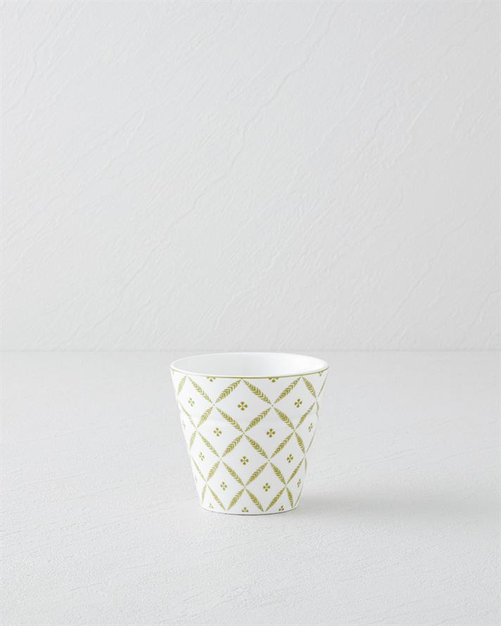 Herbal New Bone China Bardak 230 ml Beyaz - Yeşil