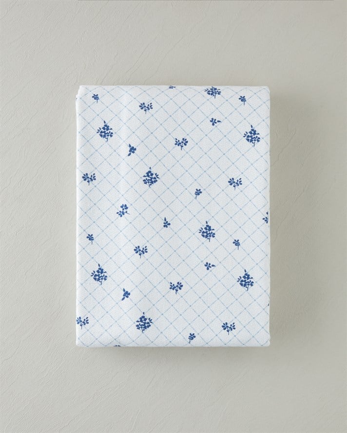 Heritage blue Baskılı Pamuklu Çift Kişilik Pike 200x220 cm Mavi