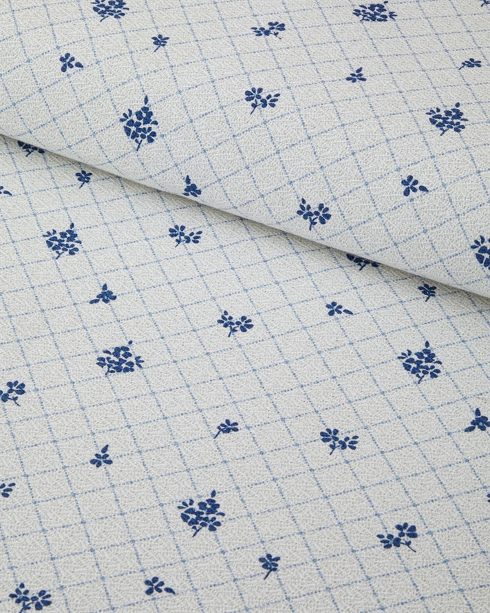 Heritage blue Baskılı Pamuklu Çift Kişilik Pike 200x220 cm Mavi