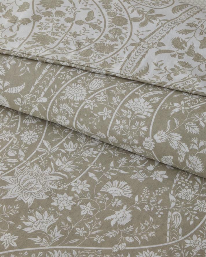 Heritage Grace Kolay Ütülenir Çarşaflı Tek Kişilik Nevresim Takımı 160x220 cm Haki