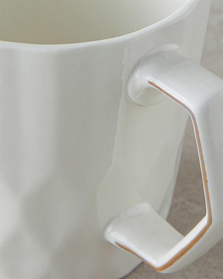 Hestia New Bone China Kupa 350 ml Beyaz