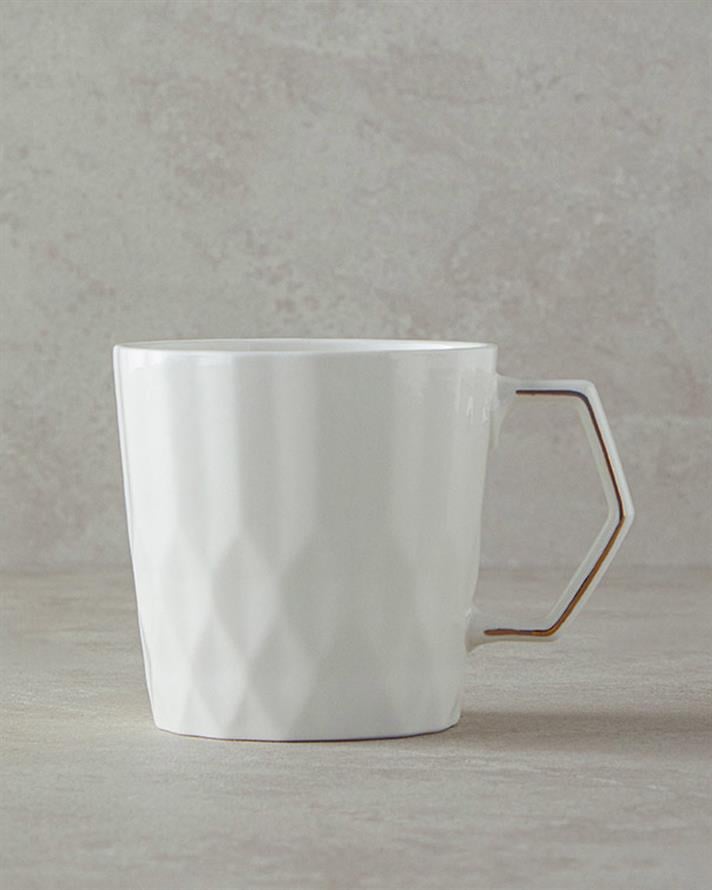Hestia New Bone China Kupa 350 ml Beyaz