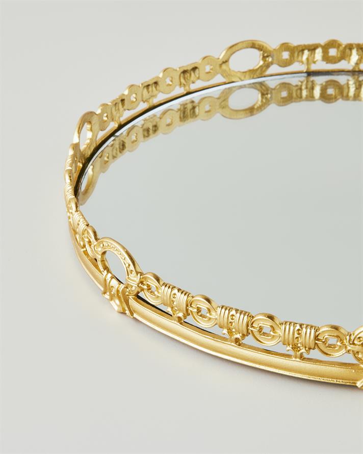 Hilary Metal Dekoratif Tepsi 5,5 cm Gold