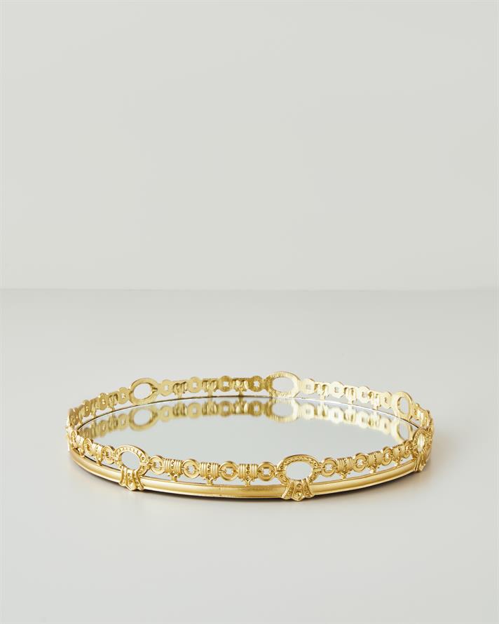 Hilary Metal Dekoratif Tepsi 5,5 cm Gold