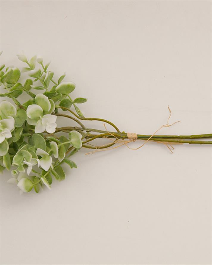 Honewort Kumaş Tek Dal Yapay Çiçek Beyaz - Yeşil