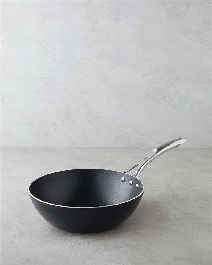 Horeca Alüminyum Wok Tava Siyah