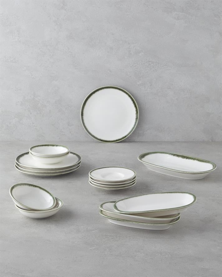 Horizon Porselen Kahvaltı Takımı 16 Parça 4 Kişilik Yeşil