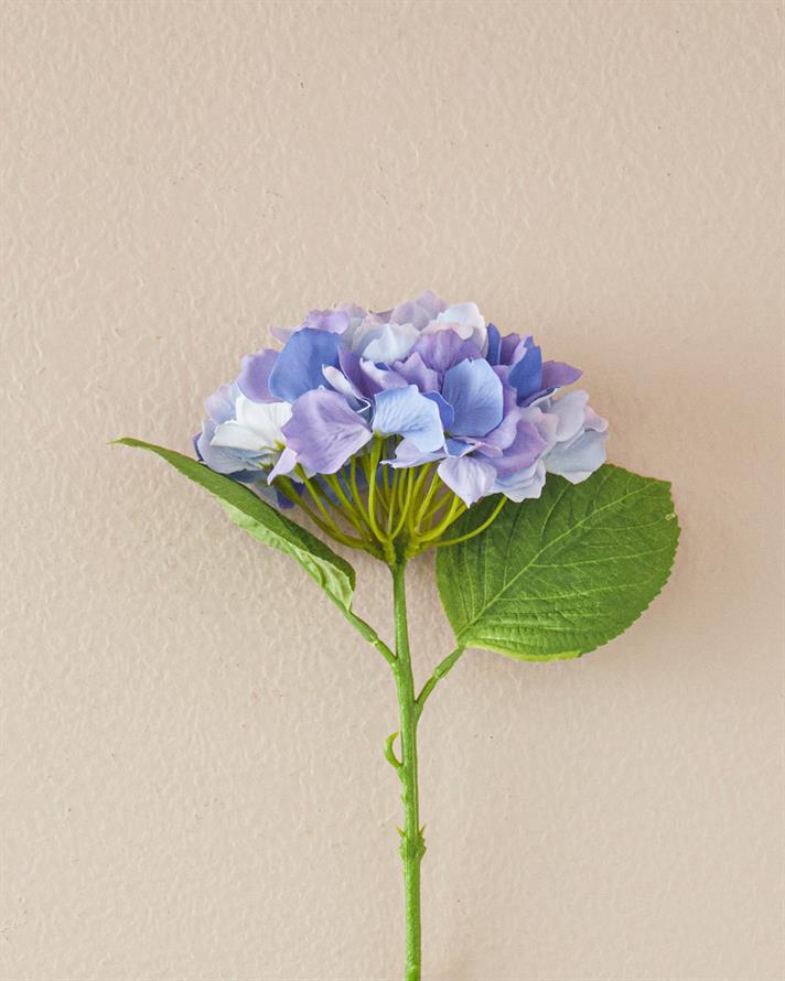 Hortensia Tek Dal Yapay Çiçek Mavi