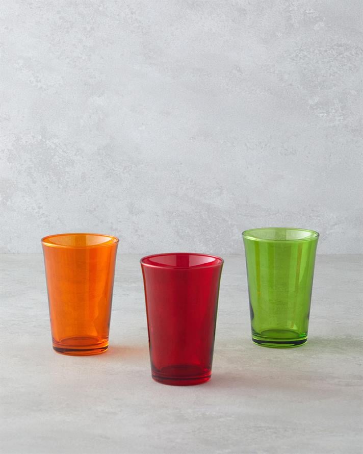 Hues Cam 3lü Bardak 290 ml Renkli