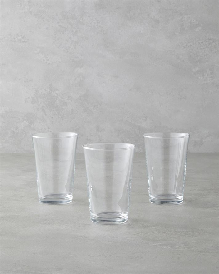 Hues Cam 3lü Bardak 290 ml Şeffaf