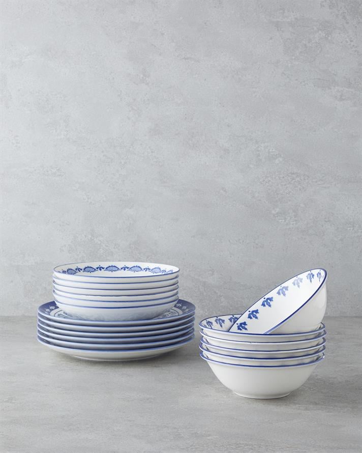 Iconic Porselen Yemek Takımı 18 Parça 6 Kişilik Lacivert